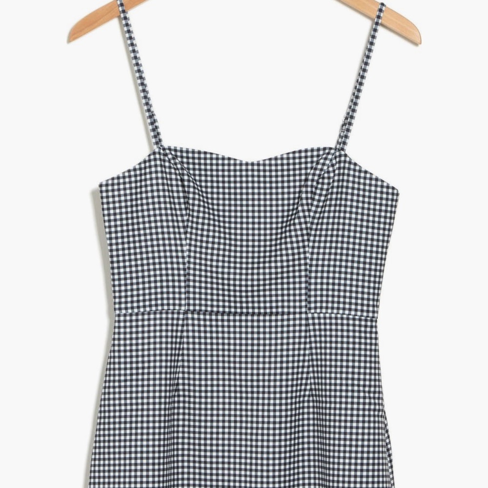French Connection Black and White Gingham Dress